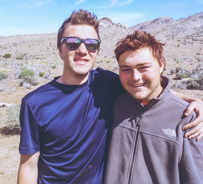 2 Aspiro students in the wilderness
