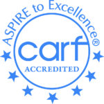 CARF International Accredited Seal - Aspire to Excellence  | Aspiro Adventure Therapy